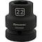 Dynamic 1" Drive Standard Socket, Black Phosphate, Tools 22MM X 1" Drive, 6 Point Standard Length D025022 - alternate 1